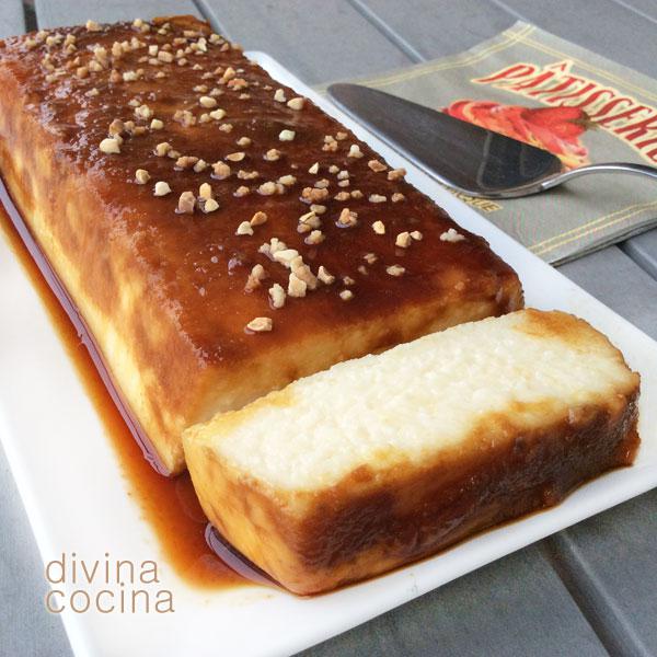 flan de cuajada y queso