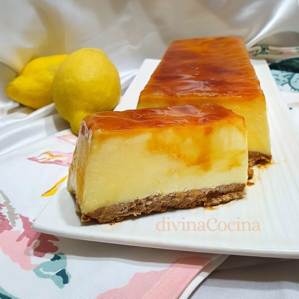 Flan de limón sin horno