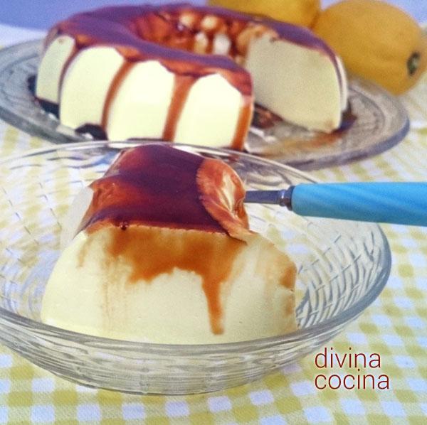 Flan de limón y leche condensada
