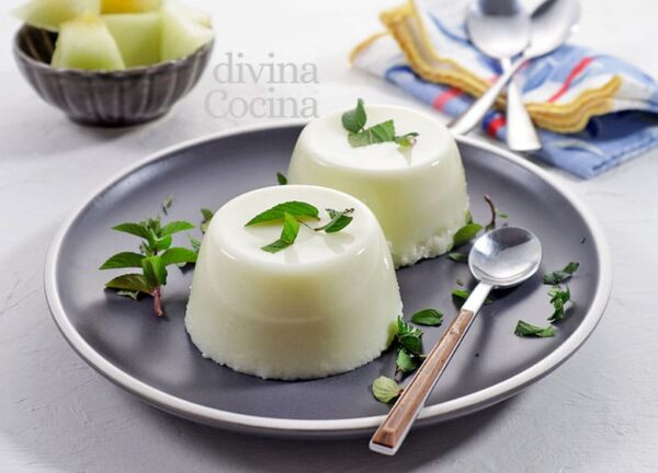 Flan de melón frío (sin horno)