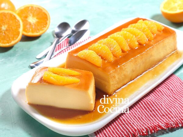 Flan de naranja con leche condensada