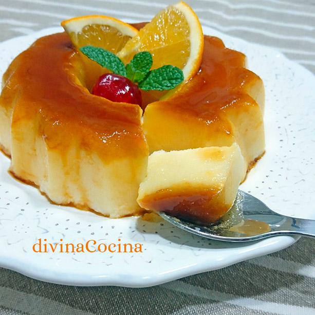 Flan de naranja sin horno Flan de naranja sin horno
