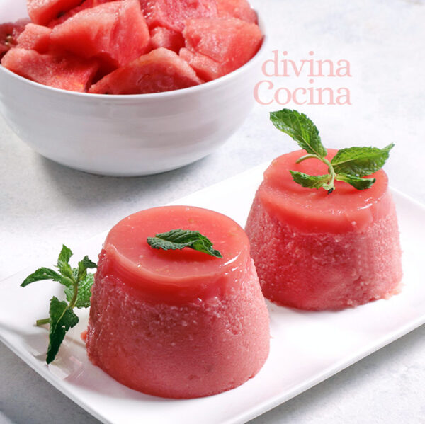 Flan de sandía fácil y rápido sin horno