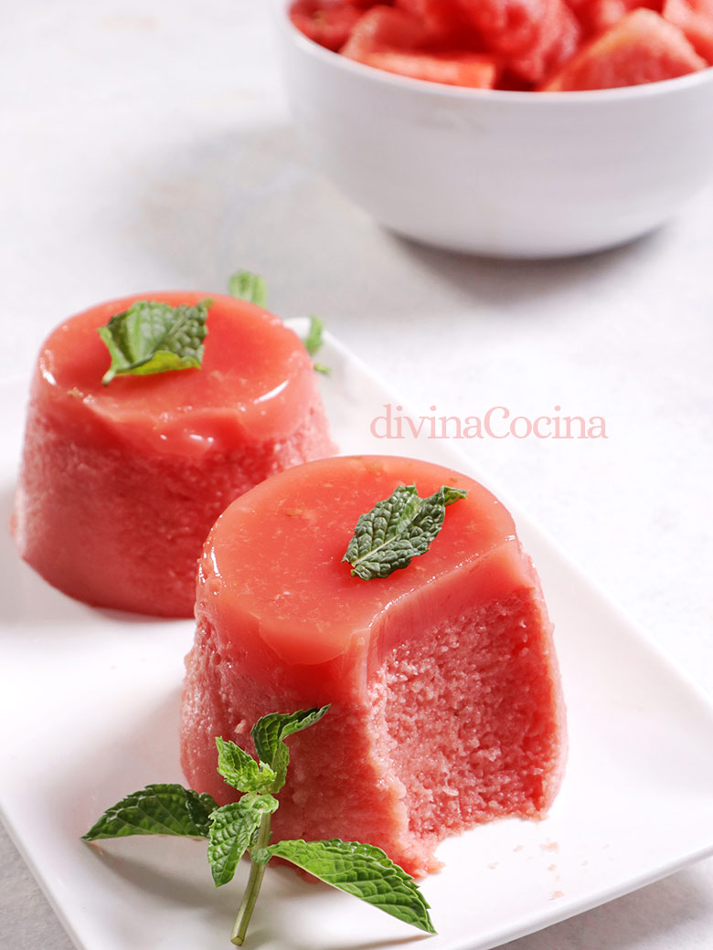 flan de sandia fácil