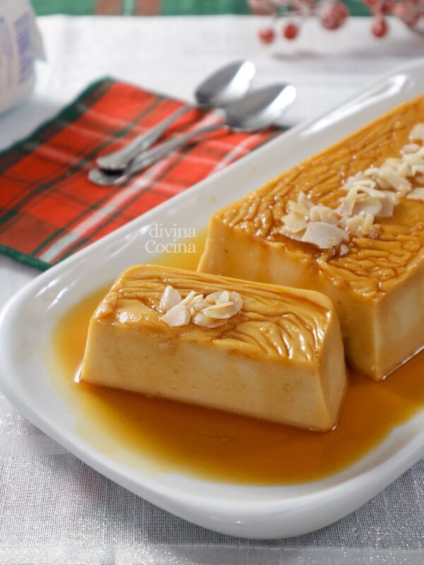 Flan de turrón sin horno