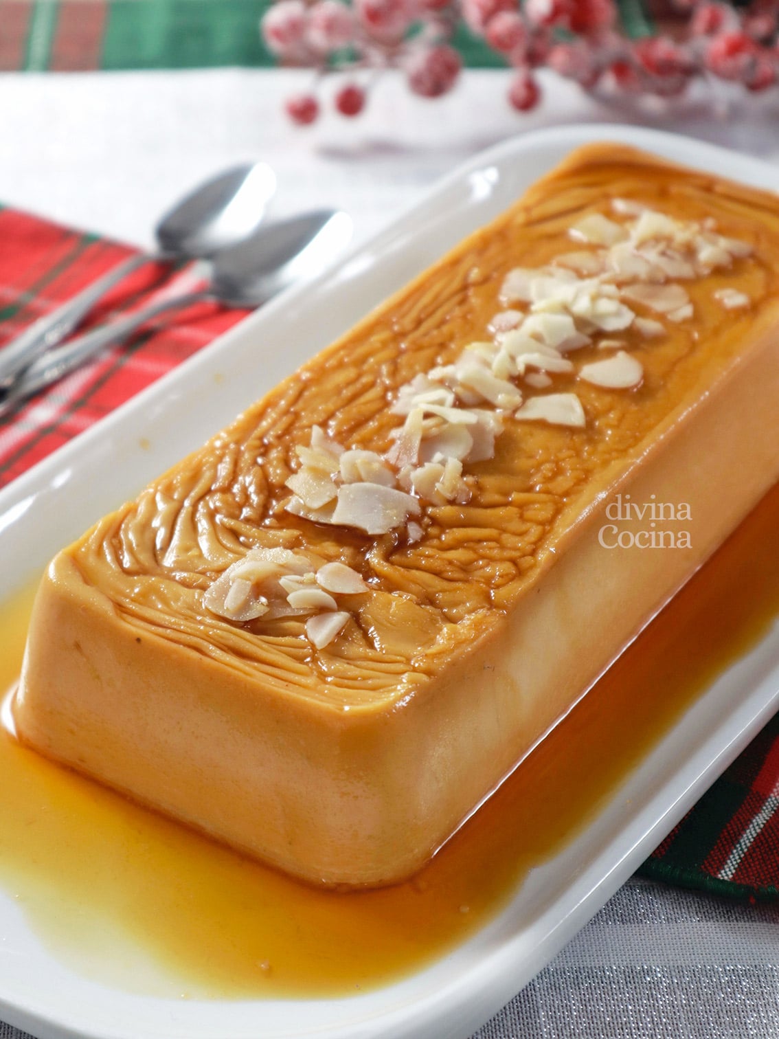 flan de turron sin horno