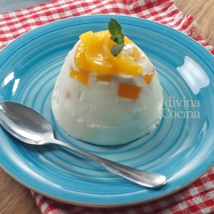 flan frio de yogur y melocoton sin horno flan frio de yogur y melocoton sin horno