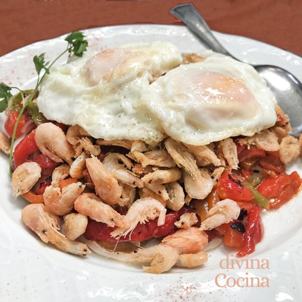 Gambas o camarones fritos