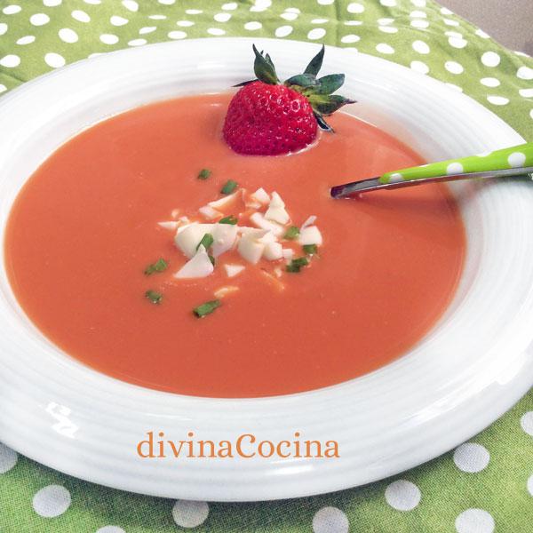 Gazpacho de fresas