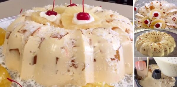 Gelatina de Piña Colada ,3 leches (con o sin licor) ” By Creaciones Prin ” Si te gusta dinos HOLA y dale a Me Gusta MIREN …