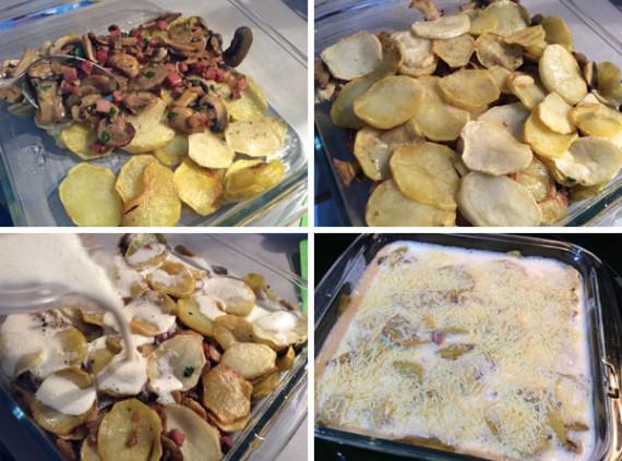 gratén de patatas y champiñones gratén de patatas y champiñones