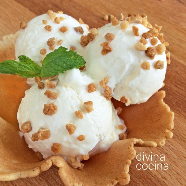 Helado de leche condensada