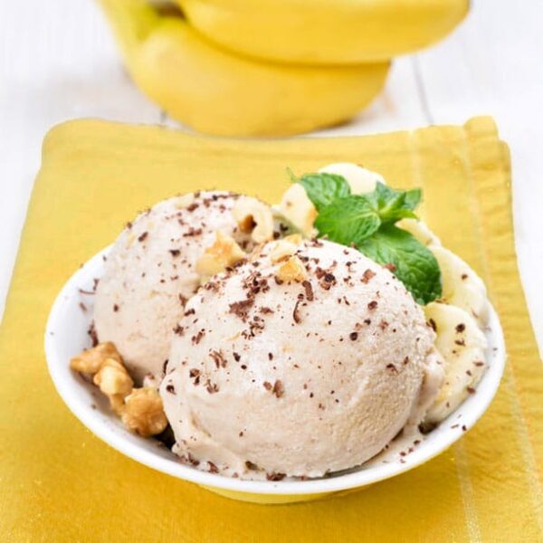 Helado de plátano rápido (receta vegana)