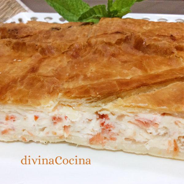 receta de hojaldre de salmon y queso