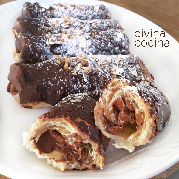 hojaldres de chocolate hojaldres de chocolate