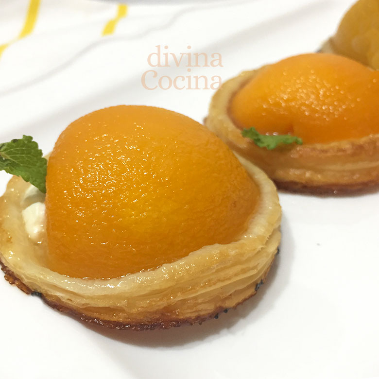 hojaldres de melocoton en almibar hojaldres de melocoton en almibar