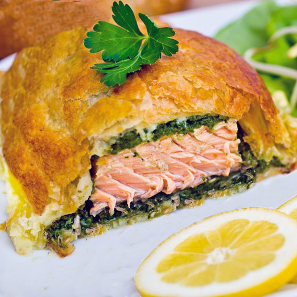 hojaldre de salmón y espinacas hojaldreS de salmón y espinacas