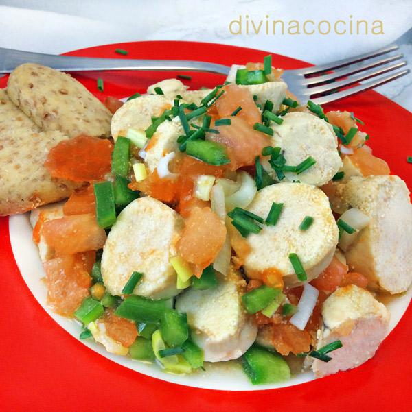 huevas de merluza aliñadas