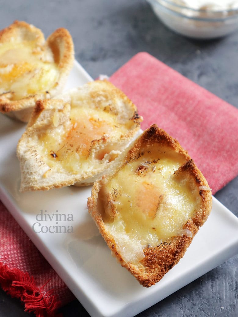 huevos nido pan de molde