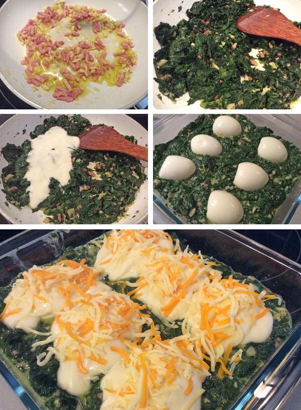 Huevos gratinados a la florentina paso a paso Huevos gratinados a la florentina paso a paso