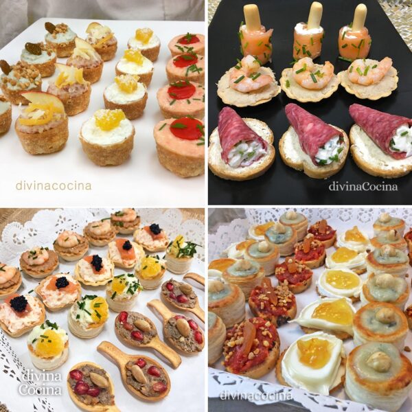 Ideas y recetas de canapés y tartaletas fáciles