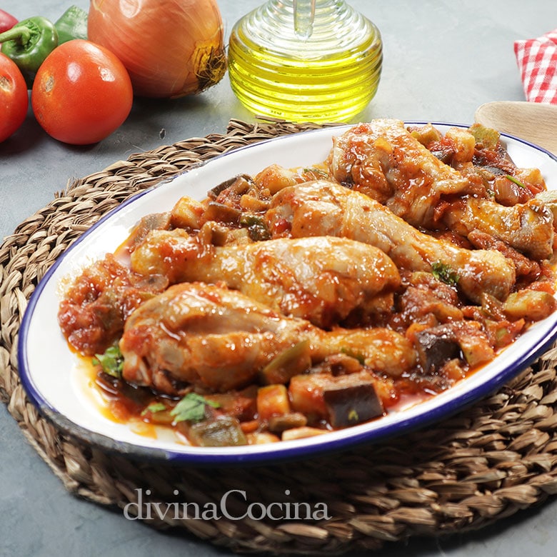 pollo con pisto sanfaina pollo con pisto sanfaina