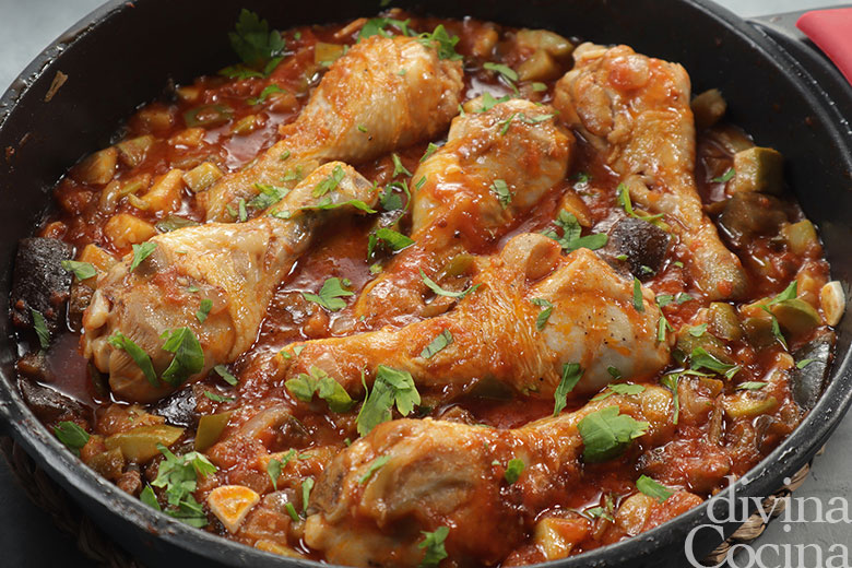 pollo con pisto sanfaina pollo con pisto sanfaina