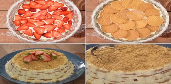 La mejor carlota que vas a probar en tu vida es esta: CARLOTA DE FRESAS CON CREMA ¡La preparas en minutos y la disfrutas por horas!