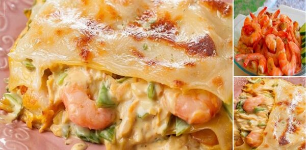 Lasaña de Camarones – Nunca Comeras Otro Plato sabiendo esto! Si te gusta dinos HOLA y dale a Me Gusta MIREN…