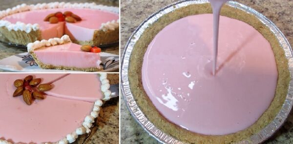 Les comparto una idea de una gelatina de yogurt en forma de pay, es muy fácil y  sin horno. Si te gusta dinos HOLA y dale a Me Gusta MIREN…