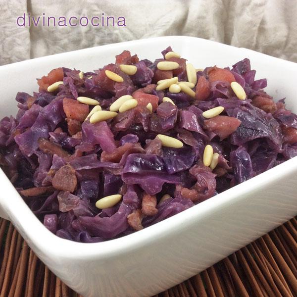 Lombarda con manzanas