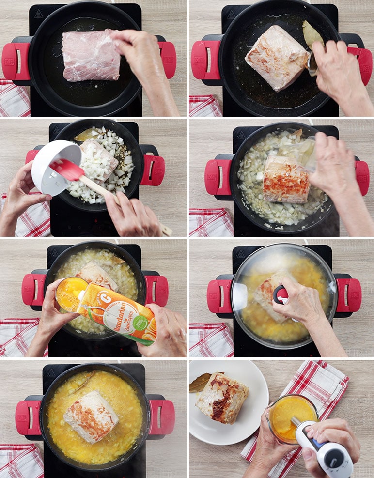 lomo de cerdo naranja paso paso