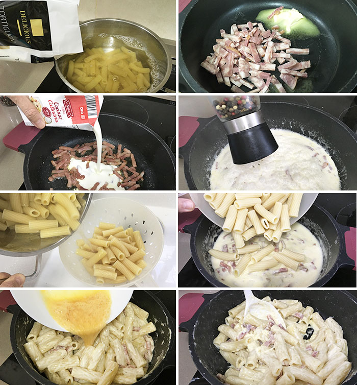 macarrones carbonara paso a paso macarrones carbonara paso a paso