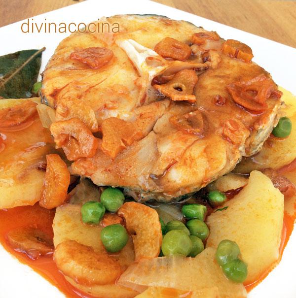 Receta merluza a la gallega plato Merluza a la gallega plato