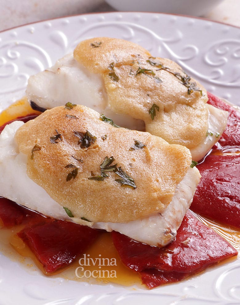 merluza sufle con alioli