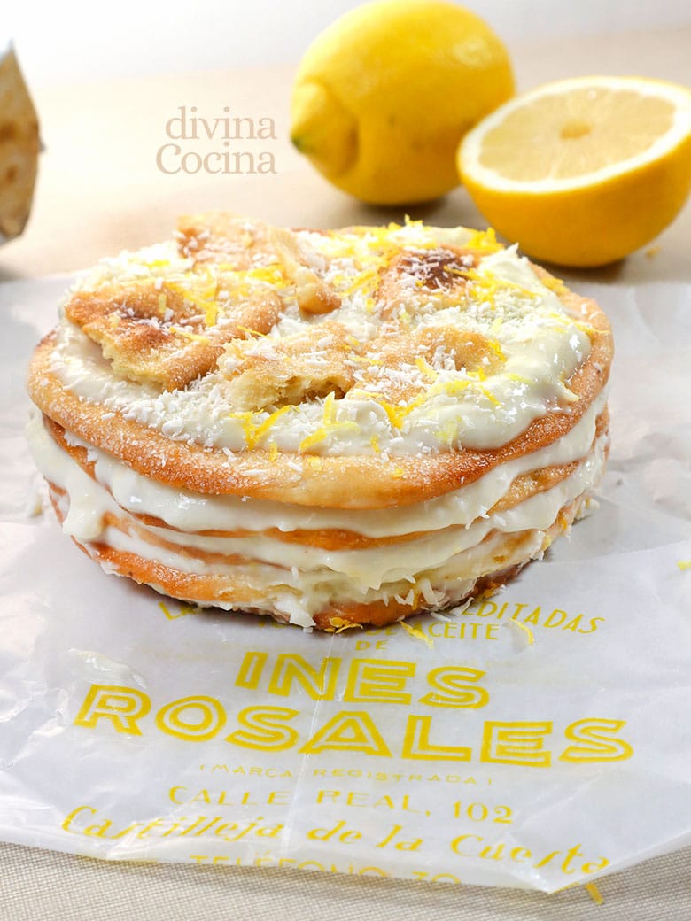 milhoja de coco limon con tortas milhoja de coco limon con tortas