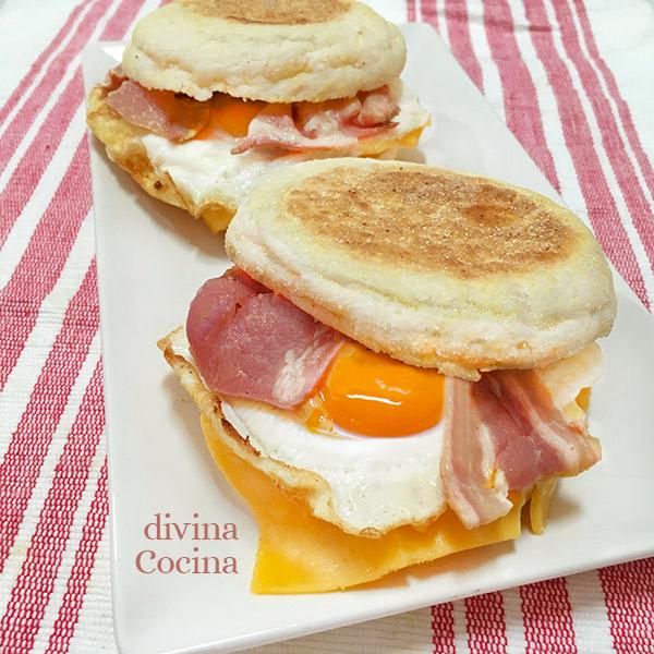 Muffin de huevo y bacon