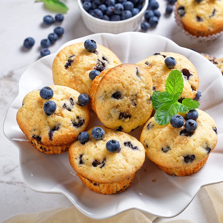 muffins de avena y plátano en freidora de aire