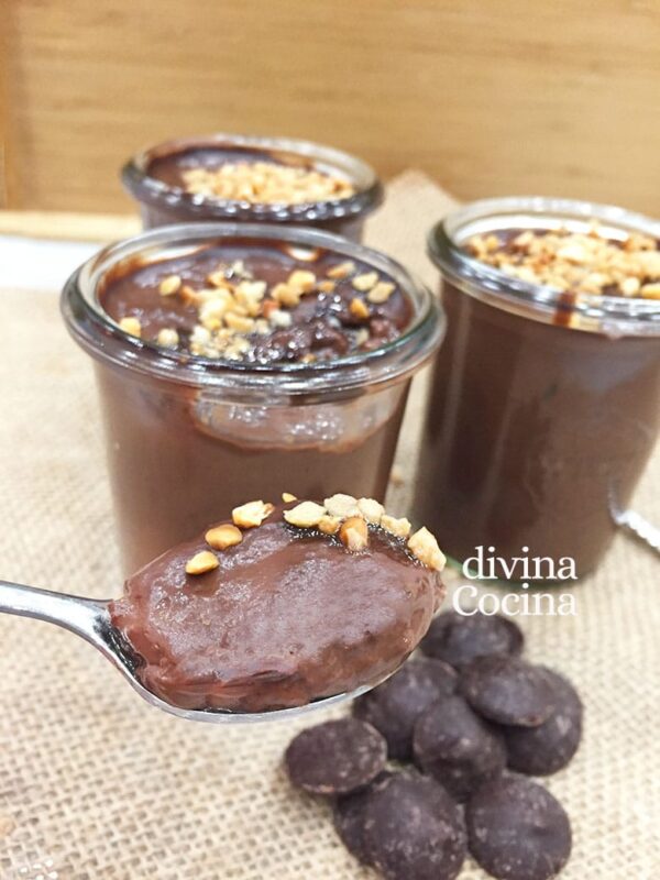 Natillas de chocolate sin huevo