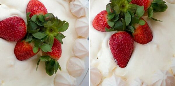 Ontem minha vizinha me ensinou a fazer esse Merengue de Morango aqui em casa todo mundo amou essa delicia!!!