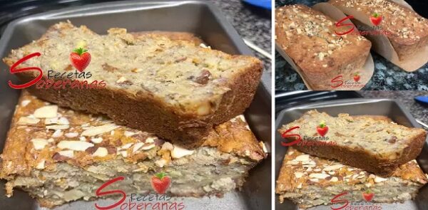 Pan de plátano rico saludable ingredientes… Ver más