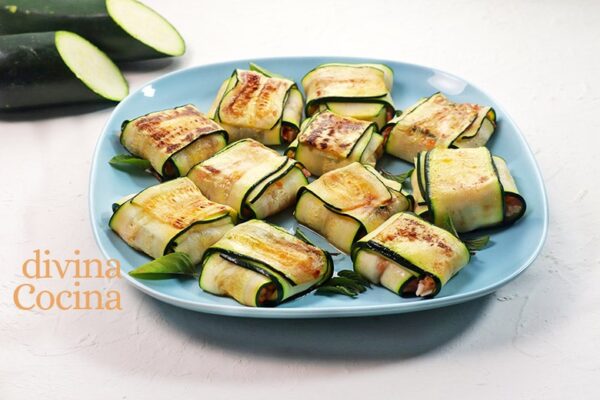 Paquetitos de calabacín rellenos