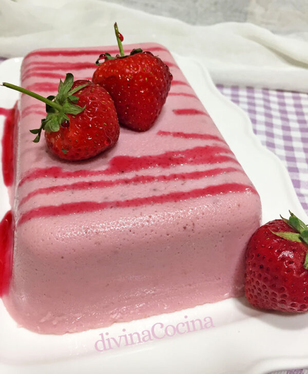 Pastel light de queso y fresas