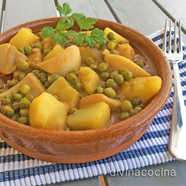 Patatas con chocos