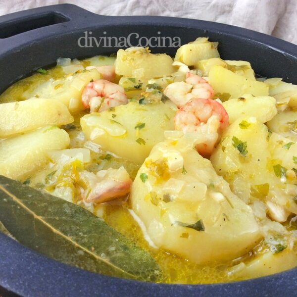 Patatas en salsa verde