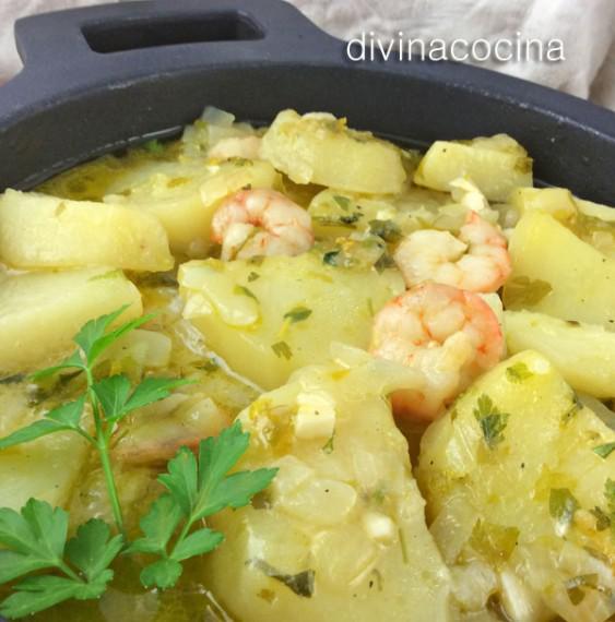 patatas en salsa verde