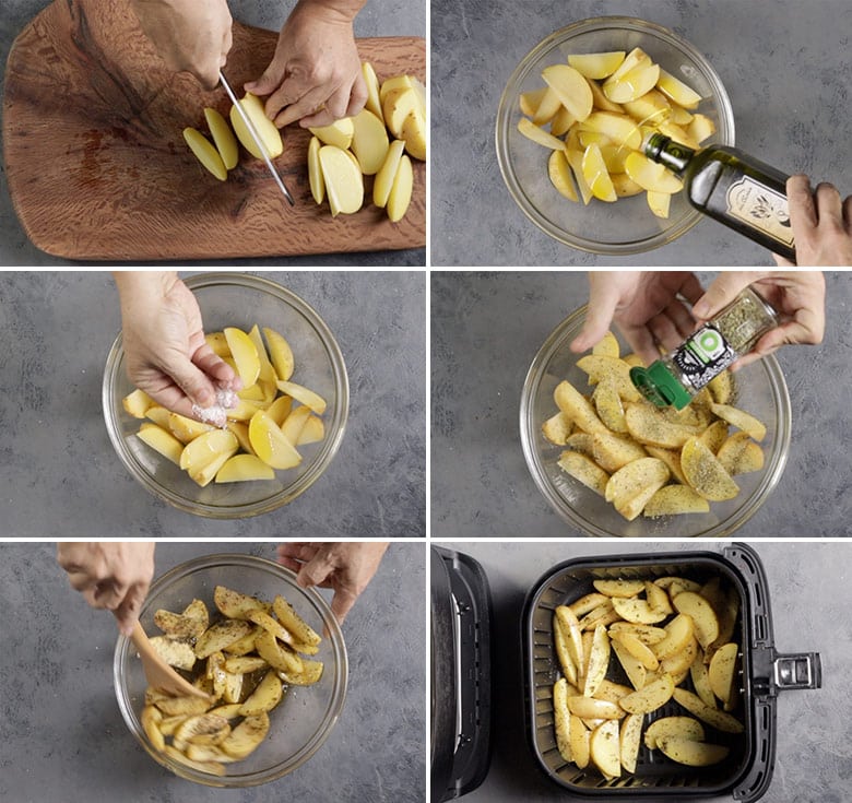 patatas gajo con especias en airfryer paso paso patatas gajo con especias en airfryer paso paso