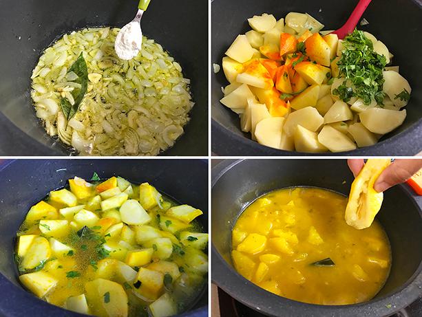 patatas amarillo paso a paso