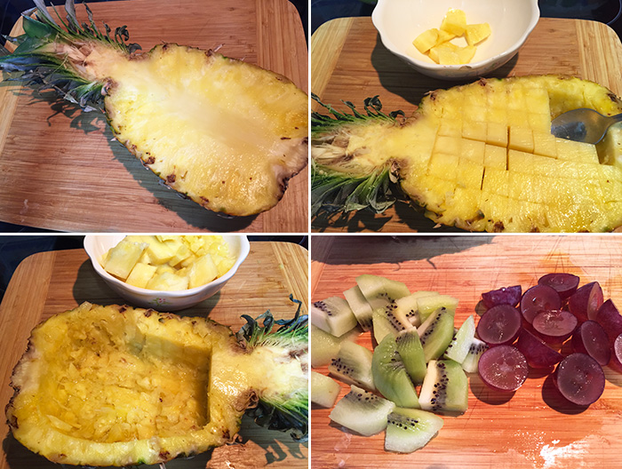 pina rellena de frutas paso a paso pina rellena de frutas paso a paso