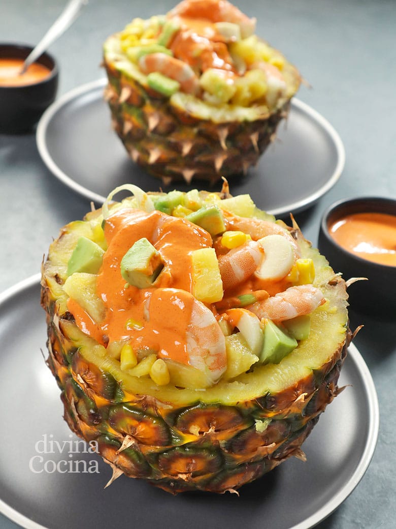 pina rellena de marisco
